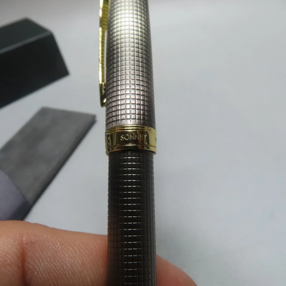2001 PARKER‎ Sonnet U Sterling Silver 18K-750 Gold Nib Fountain Pen